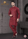 Maroon Outluk Wedding Collection Vol 31 Viscose With Embroidery Work Kurta With Koti Bottom 3103